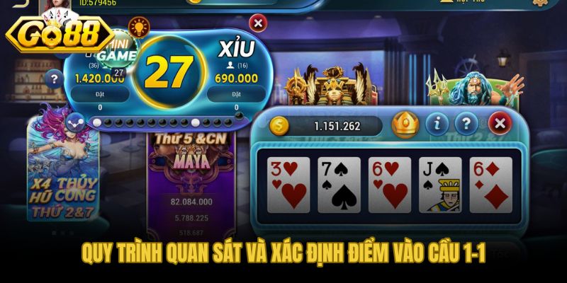 Quy trình xác định điểm vào cầu 1-1 tài xỉu có kiểm soát